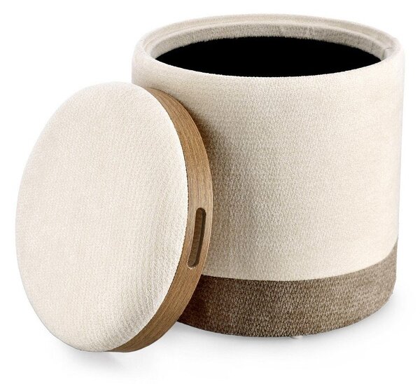 Poggiapiedi grigio/beige Deva – Bizzotto