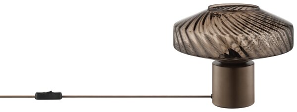 Brilliant - Lampada da tavolo LYN 1xE27/20W/230V marrone/marrone fumé