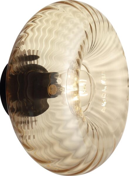 Brilliant - Lampada da parete NEVIL 1xE27/20W/230V nero/beige fumé