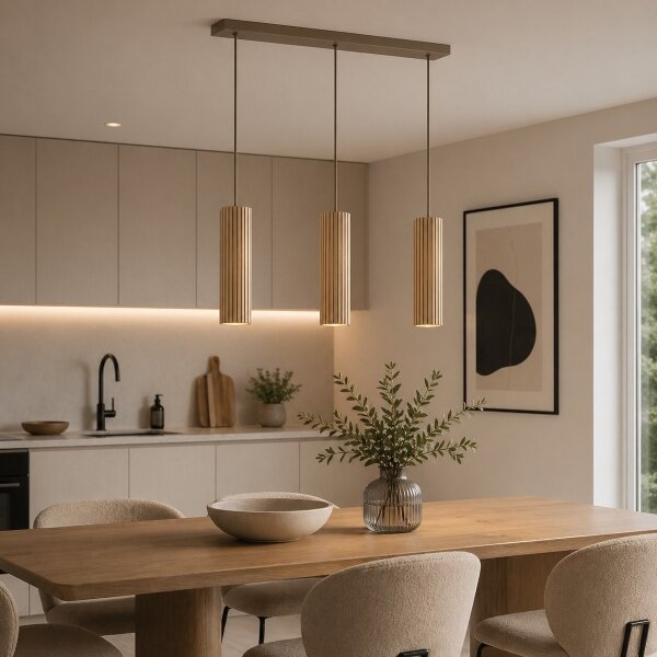 Brilliant - Lampadario a sospensione con cavo LAKEWOOD 3xGU10/10W/230V marrone