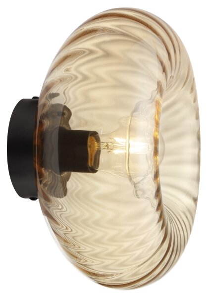 Brilliant - Lampada da parete NEVIL 1xE27/20W/230V nero/beige fumé