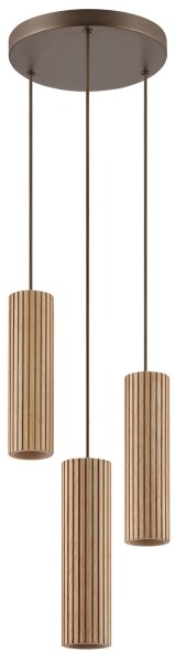 Brilliant - Lampadario su cavo LAKEWOOD 3xGU10/10W/230V diam. 28 cm marrone