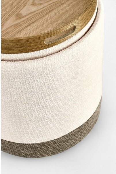 Poggiapiedi grigio/beige Deva – Bizzotto