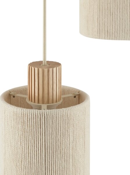Brilliant - Lampadario su cavo ARLO, 3xE27/20W/230V, diam. 40 cm, color crema