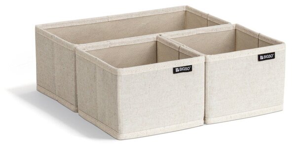 Set di organizer per cassetti in tessuto 3 pz Soft Storage – Bigso