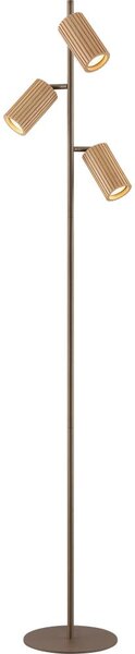 Brilliant - Lampada da terra LAKEWOOD 3xGU10/10W/230V marrone