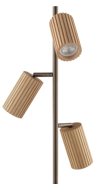 Brilliant - Lampada da terra LAKEWOOD 3xGU10/10W/230V marrone