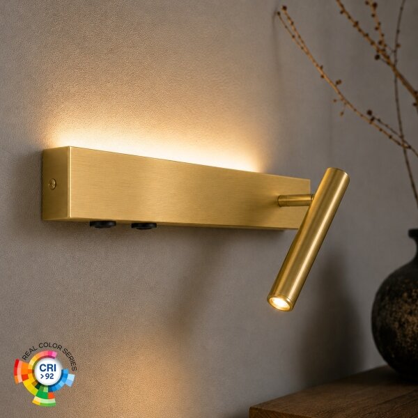 Brilagi - Faretto da parete a LED ARLIX LED/3W/230V + LED/7W, dorato, CRI 90