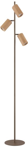 Brilliant - Lampada da terra LAKEWOOD 3xGU10/10W/230V marrone