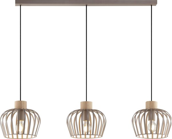 Brilliant - Lampadario a sospensione con cavo NORDIC CAGE 3xE27/20W/230V beige