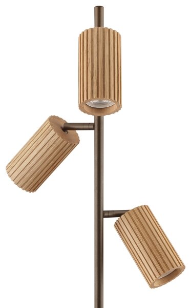 Brilliant - Lampada da terra LAKEWOOD 3xGU10/10W/230V marrone