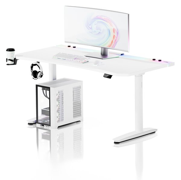 Scrivania gaming elettrica bianca Diablo X-Forge 1600