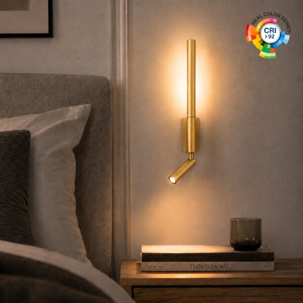 Brilagi - Faretto da parete VIXON LED/3W/230V + LED/5W dorato CRI 90