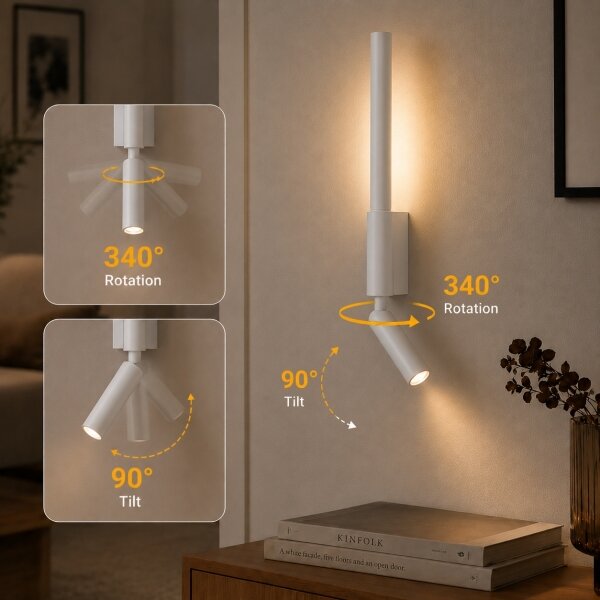 Brilagi - Faretto LED da parete VIXON LED/3W/230V + LED/5W bianco CRI 90