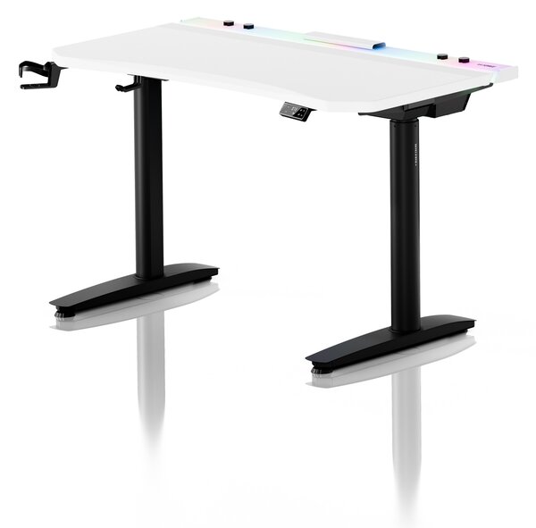Scrivania gaming elettrica bianca e nera Diablo X-Forge 1200