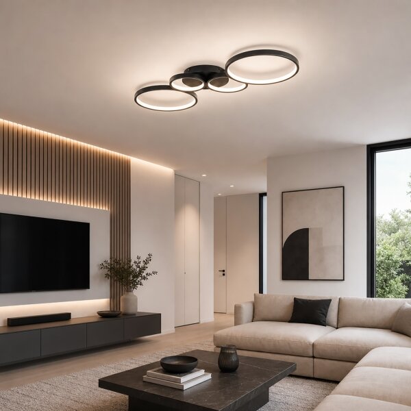 Brilagi - Plafoniera LED ECHO LED/40W/230V 4000K 32x90 cm nera