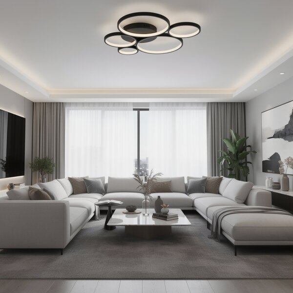 Brilagi - Plafoniera ECHO LED/60W/230V 4000K 50x57 cm nera