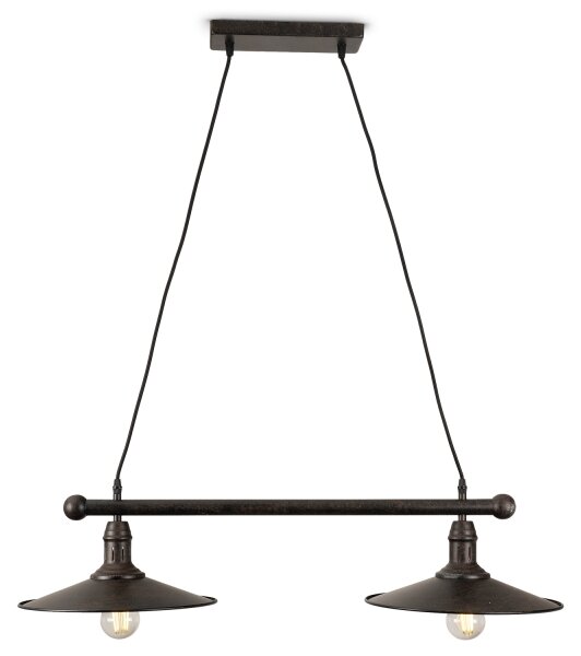 BRILAGI - Lampada a sospensione con cavo FORGE 2xE27/60W/230V marrone