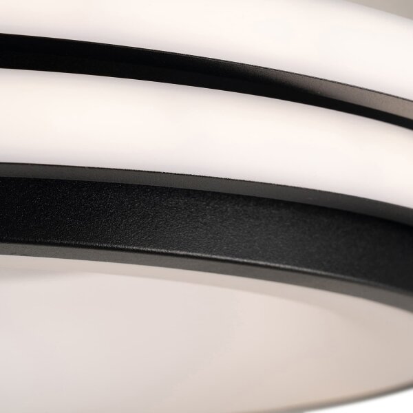 Brilagi - Plafoniera LED dimmerabile FLARE LED/84W/230V 47x51 cm nera + telecomando