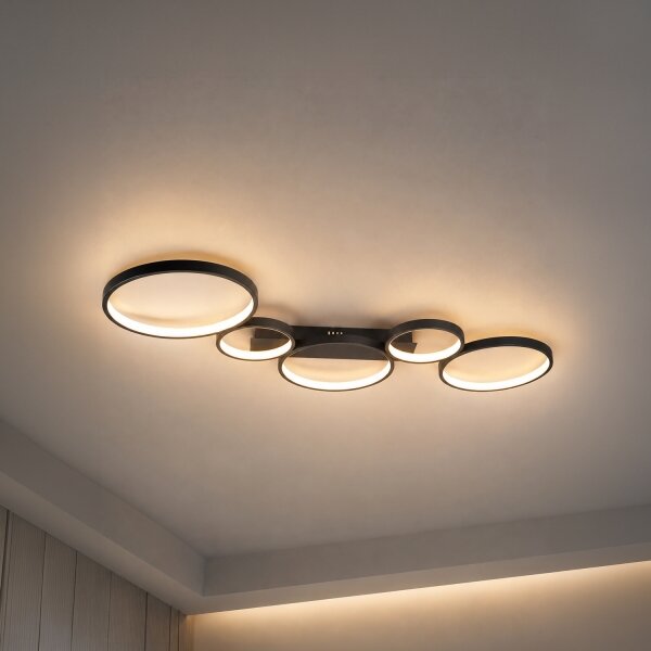 Brilagi - Plafoniera LED ECHO 60W/230V 4000K 45x110 cm nera