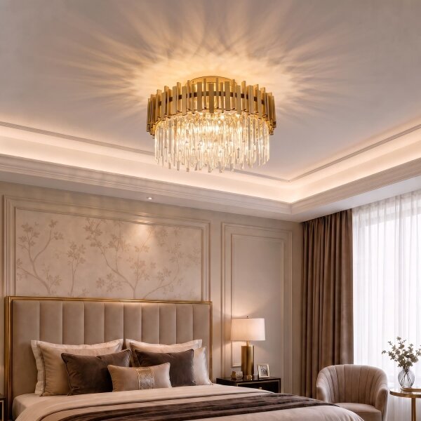 BRILAGI - Lampada da soffitto VERVE 6xE14/40W/230V diam. 60 cm dorata