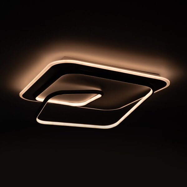 Brilagi - plafoniera dimmerabile LED FLARE LED/81W/230V 50x50 cm bianco/nero + telecomando