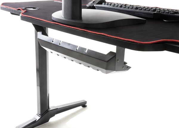 DXRACER MAX1 - Diritto - Forma rettangolare - Gaming - Nero - Nero - Rosso - 1400 mm