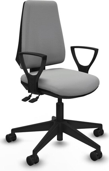 Sedia da ufficio Elche AS, marca Piqueras y Crespo, modello BFN066N, colore grigio chiaro