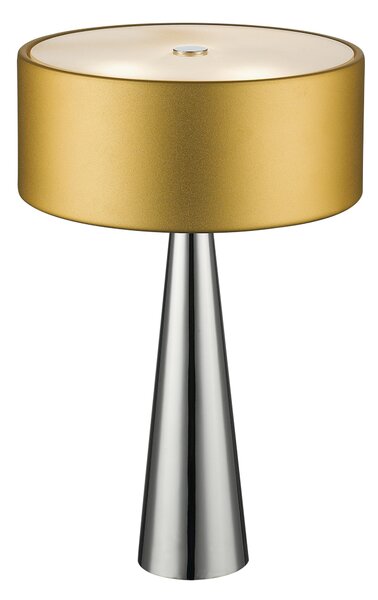 Lampada da Tavolo Oro Diffusore Fusto Conico Alluminio Interno Moderno G9 Ambiente I-HEMINGUAY/L