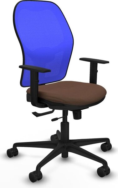 Sedia da ufficio Jorquera Piqueras y Crespo, modello 1D036N0, color marrone scuro
