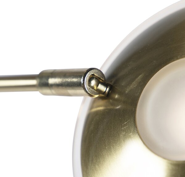 Lampada da terra dorata con luce da lettura incl. LED e porta USB - Sevilla
