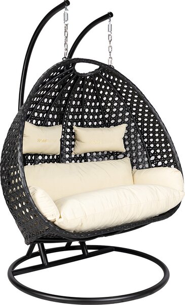 Home Deluxe Sedia sospesa in polyrattan TWIN DELUXE | sedia sospesa, cesto sospeso, altalena sospesa, altalena Hollywood