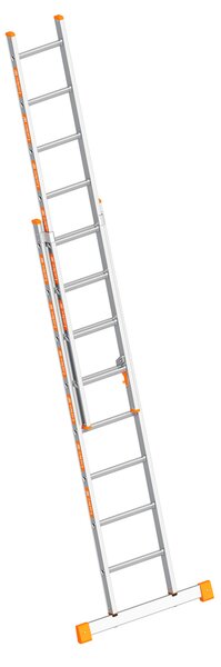 Scala scorrevole in alluminio Layher, 2 pezzi, 2 x 8 pioli