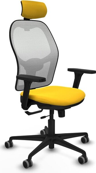 Sedia da ufficio con poggiatesta Jorquera Piqueras y Crespo 3D036G2 Giallo