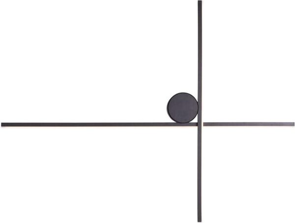 Applique LED ARNE nera 10W, bianco caldo, 650 lm, alluminio, dimensioni: 45x60x7,2 cm, IP44, Maxlight