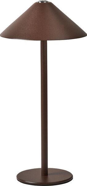 BELIANI Lampada da tavolo marrone metallo paralume moderno senza fili ricarica tramite cavo USB