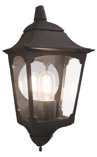 Applique da esterno Chapel nera 1xE27x60W in alluminio, dimensioni: 41x22x14 cm, IP44, Elstead