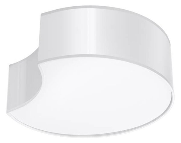 Lampada da soffitto CIRCLE 1 bianca 2xE27 15W PVC 11,5x35x32cm Sollux Lighting