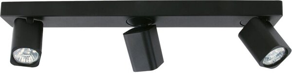 Lampada da soffitto SENOVA nera 3xGU10x35W in alluminio, dimensioni: 12,5x54x7 cm, IP20, Italux