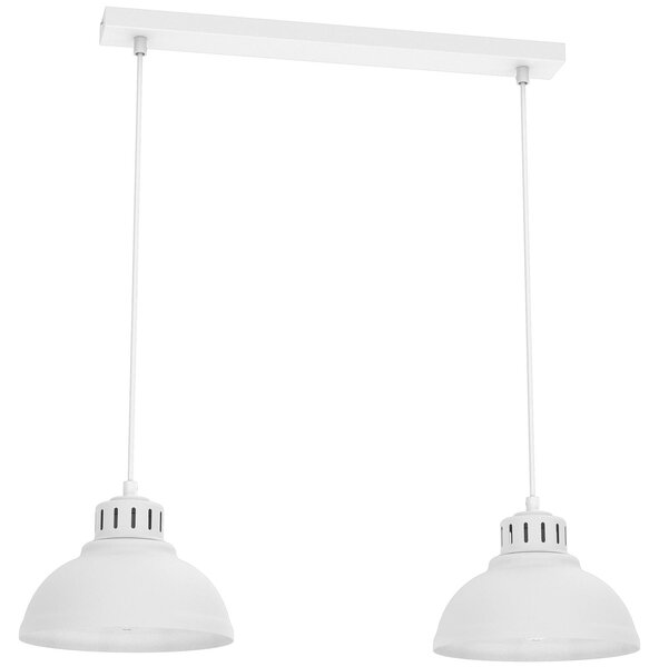 Lampada a sospensione a doppia lamella bianca SVEN 9076 Luminex