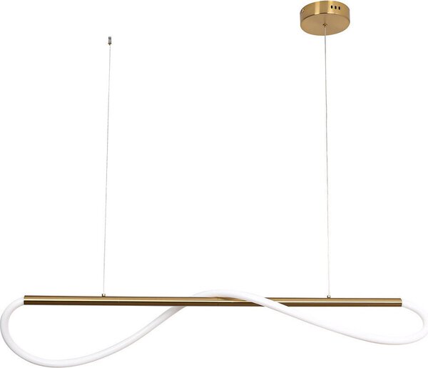 Lampada da soffitto a LED Meleca 24W 4000K 2400lm in metallo bianco-oro, dimensioni: 150x100x8 cm, IP20, Light Prestige