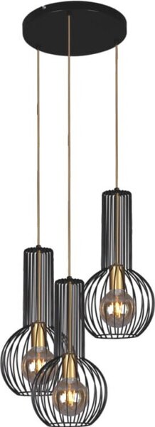 Lampadario moderno nero e oro Kaja ARVI K-4522