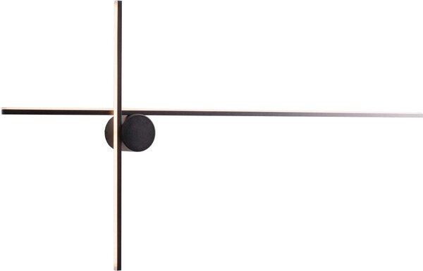 Applique LED ARNE nera 15W, bianco caldo, 960 lm, alluminio, dimensioni: 45x90x7,2 cm, IP44, Maxlight