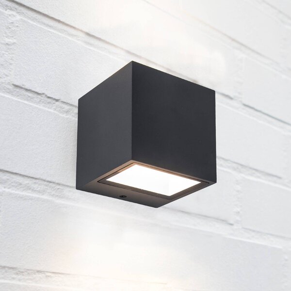 LUTEC Applique da esterni GEMINI, Alluminio / Grigio / Zincato, Alluminio, Moderno, Applique da esterni