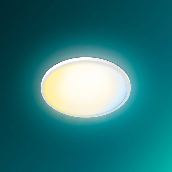 Philips Plafoniera soffitto Superslim, dimmerabile, Bianco / Opale, Soggiorno / Sala da pranzo, Plastica, Plafoniera