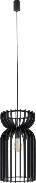 Lampada a sospensione KYMI nera 1xE27x60W in legno, dimensioni: 160x26x26 cm, IP20, Nowodvorski Lighting