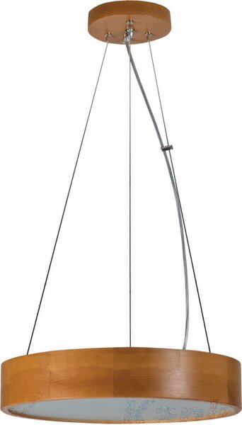 Lampada a sospensione rotonda in legno JASMIN, 20W, Kanlux, dimmerabile, quercia dorata, E27