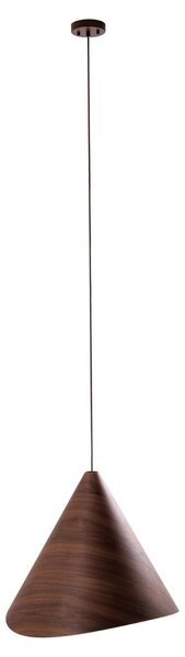 Lampada a sospensione conica SAKURA marrone 1xE27x40W in legno, dimensioni: 180x33,5x33,5 cm, IP20, Maxlight