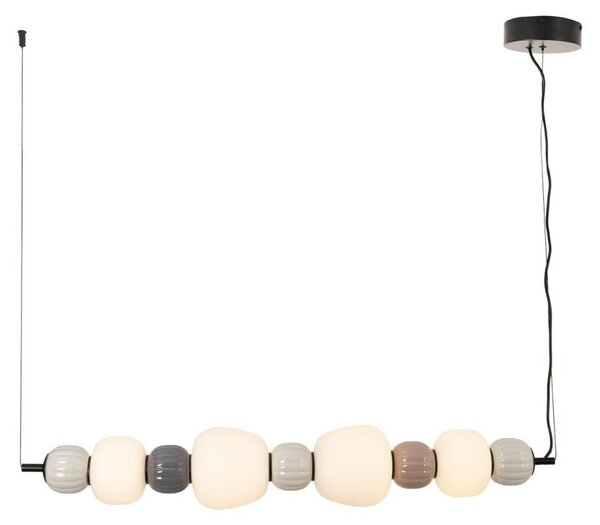 Lampada a sospensione LED scanalata MODERN nero-grigio 32W luce calda 1922 lm vetro dim.: 121x90x14 cm IP20 Maxlight