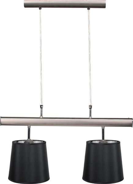Lampada a sospensione MILONGA, nero satinato, 2xE27x60W, metallo, dimensioni: 120x60x21 cm, IP20, Candellux